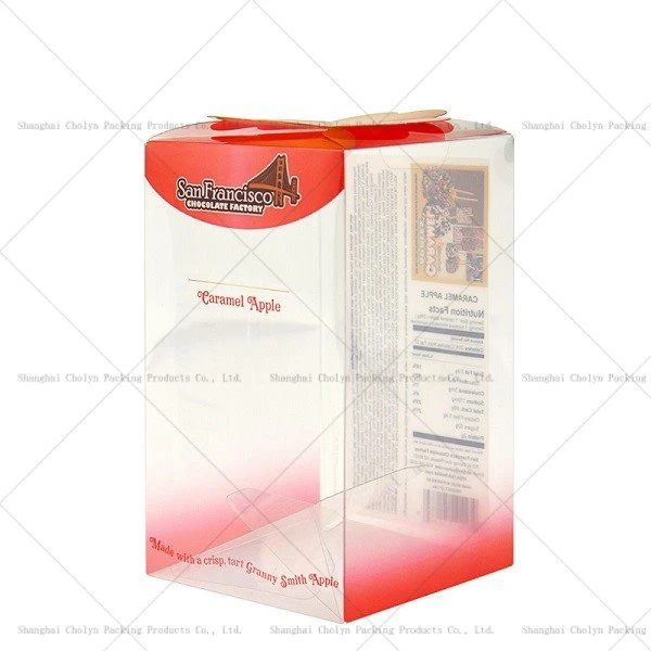 WHOLESALE CLEAR PLASTIC CARAMEL CANDY APPLE BOXES